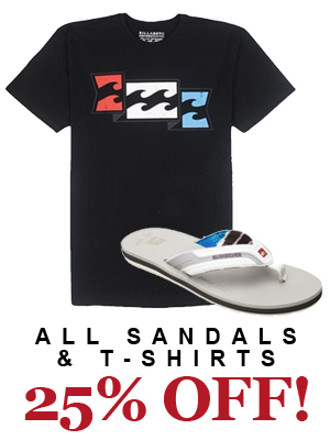 Sandals & T-Shirts 25% OFF!