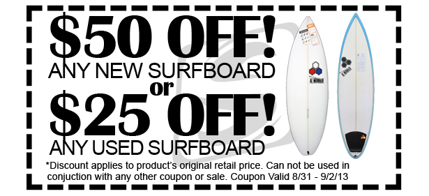 Labor Day Surfboard Coupon