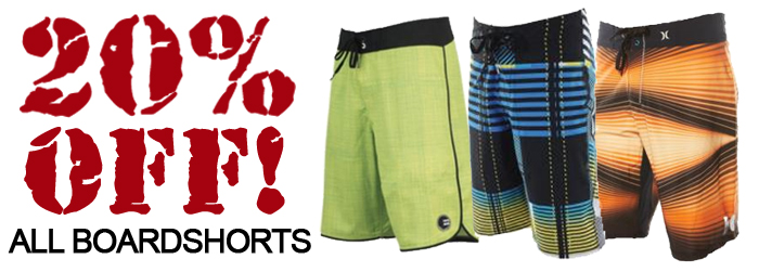 20% OFF All Boardshorts